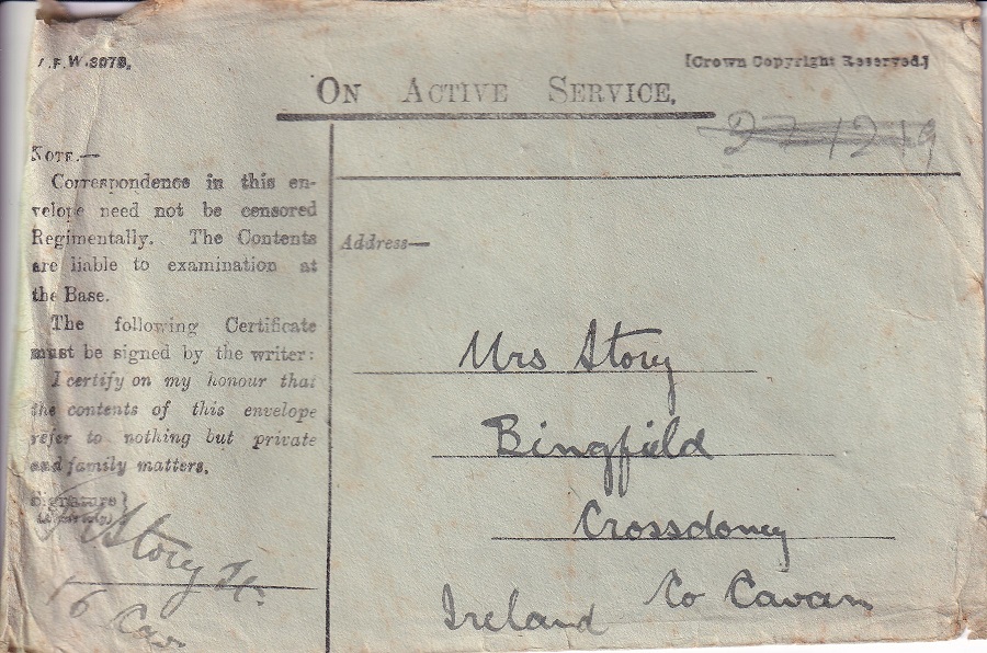 Francis Edward Story - Letters 1919